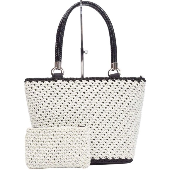 Beautiful Sparkly Hand Crocheted Tote with Matching Pouch - Picture 7 of 12